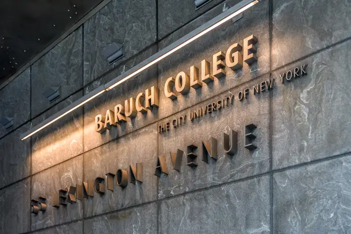 A photo of the exterior of Baruch College in Manhattan.